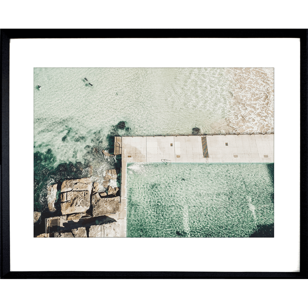 Take-me-to-the-sea-03-POOL03-Black-Deep-Dish-Framed-Art