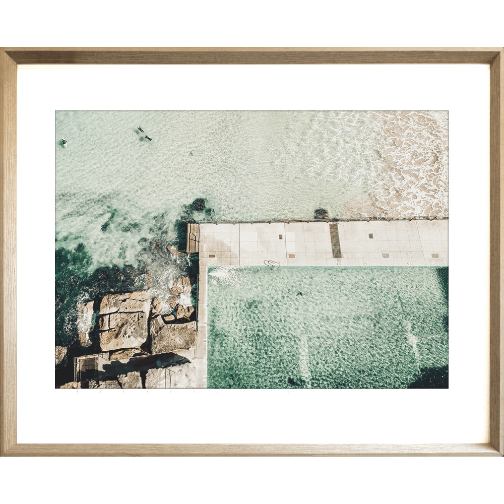 Take-me-to-the-sea-03-POOL03-Oak-Deep-Dish-Framed-Art